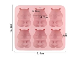 Molde silicona 6 capibara